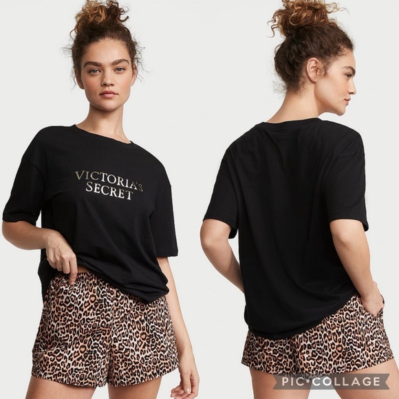 VICTORIA'S SECRET Cotton Short Tee-Jama Set - Picture 1 of 2